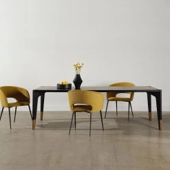 NUEVO QUATTRO BLACK ONYX OAK DINING TABLE