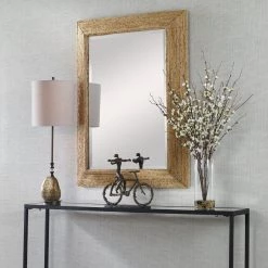 UTTERMOST RAFA WOVEN BANANA PLANT MIRROR