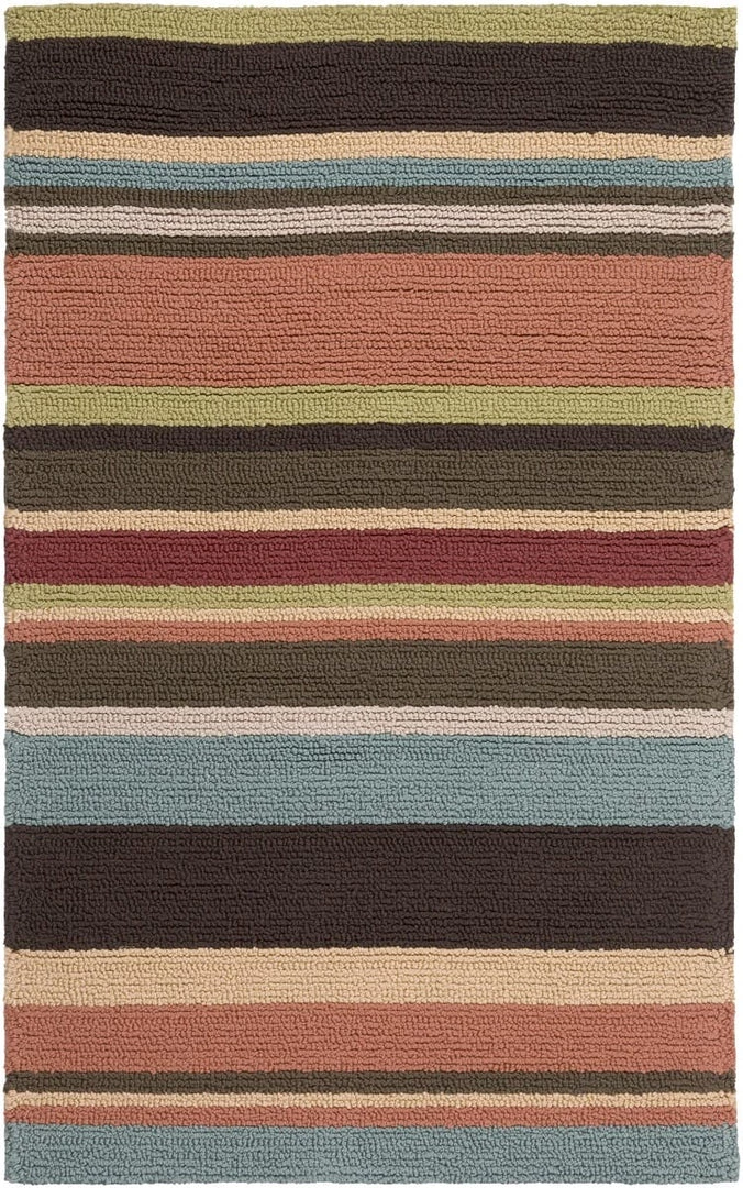 SURYA STRIPES OUTDOOR RUG: SIERRA MULTI 2 SURYA STRIPES OUTDOOR RUG: SIERRA MULTI