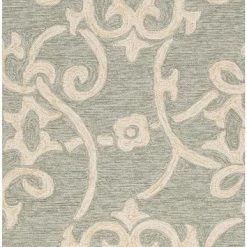 SURYA KORINA OUTDOOR RUG: SEAFOAM