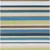 SURYA STRIPES OUTDOOR RUG: BLUE, LIME