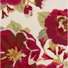 SURYA IN BLOOM OUTDOOR RUG: GARNET, IVORY