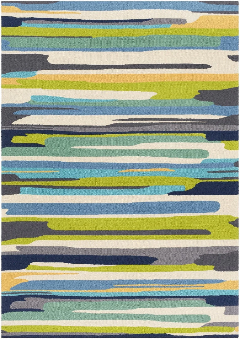 SURYA COLOR STROKES INDOOR-OUTDOOR RUG: BLUE, GREEN MULTI 1 SURYA COLOR STROKES INDOOR-OUTDOOR RUG: BLUE, GREEN MULTI