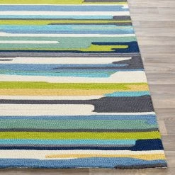 SURYA COLOR STROKES INDOOR-OUTDOOR RUG: BLUE, GREEN MULTI 8 SURYA COLOR STROKES INDOOR-OUTDOOR RUG: BLUE, GREEN MULTI