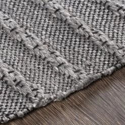 SURYA RAMEY INDOOR-OUTDOOR RUG: GREY, BLACK