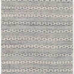 SURYA RAMEY INDOOR-OUTDOOR RUG: SILVER-GREY, BLACK
