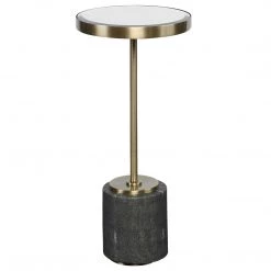 UTTERMOST RANDY ROUND FAUX SHAGREEN ACCENT TABLE Furniture