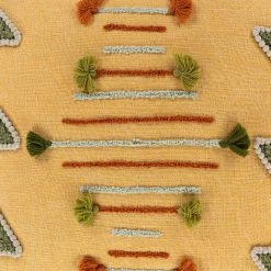 SURYA Pillows + Decor RASTA EMBROIDERED FRINGE PILLOW