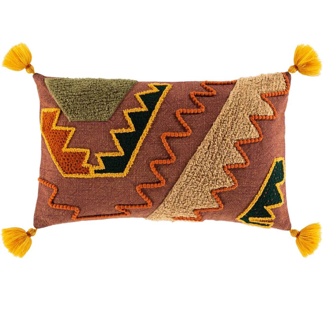 SURYA RASTA EMBROIDERED LUMBAR PILLOW Pillows + Decor 1 SURYA RASTA EMBROIDERED LUMBAR PILLOW Pillows + Decor