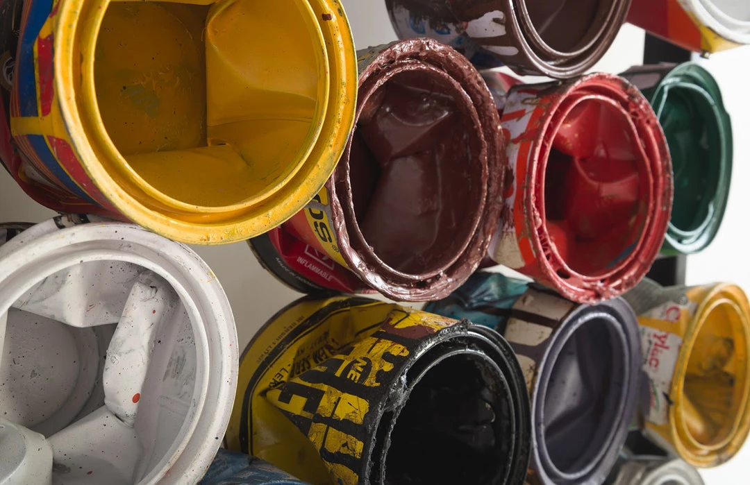 PHILLIPS COLLECTION RECYCLED PAINT CANS WALL ART Wall Sculptures + Decor 7 PHILLIPS COLLECTION RECYCLED PAINT CANS WALL ART Wall Sculptures + Decor