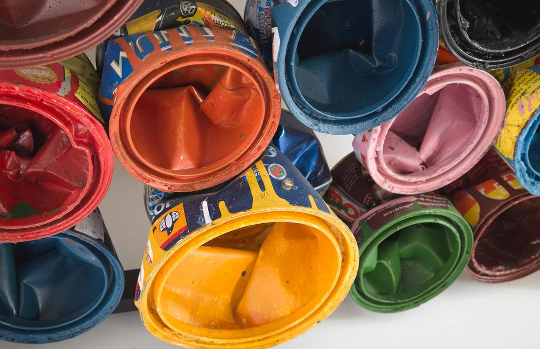 PHILLIPS COLLECTION RECYCLED PAINT CANS WALL ART Wall Sculptures + Decor 8 PHILLIPS COLLECTION RECYCLED PAINT CANS WALL ART Wall Sculptures + Decor