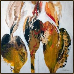 L ART "RED GINGER SEED PODS" CANVAS ART