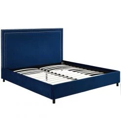 TOV Bedroom REGENCY NAVY VELVET BED
