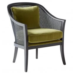 CYAN RELATORE OLIVE GREEN VELVET CHAIR Furniture