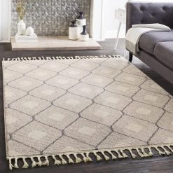 SURYA PORTLAND RUG: KHAKI, ASH