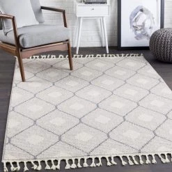SURYA PORTLAND RUG: KHAKI, ASH