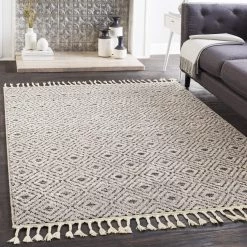 SURYA TACOMA RUG: KHAKI, ASH