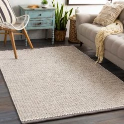 SURYA RETRO WOVEN WOOL FLAT RUG