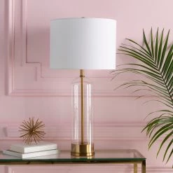 SURYA REVOLVE GLASS TABLE LAMP Lighting