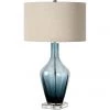 UTTERMOST REYA BLUE GLASS LAMP