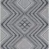 SURYA RADKA INDOOR-OUTDOOR RUG: CHARCOAL + WHITE