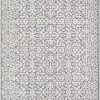 SURYA RHIAN INDOOR-OUTDOOR RUG: GREY + WHITE