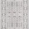SURYA RAYSEL INDOOR-OUTDOOR RUG: GREY + WHITE