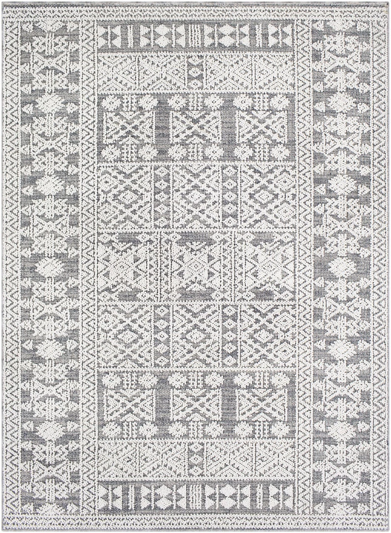 SURYA RAYSEL INDOOR-OUTDOOR RUG: GREY + WHITE 1 SURYA RAYSEL INDOOR-OUTDOOR RUG: GREY + WHITE