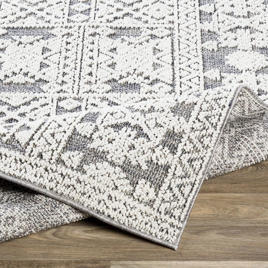 SURYA RAYSEL INDOOR-OUTDOOR RUG: GREY + WHITE 4 SURYA RAYSEL INDOOR-OUTDOOR RUG: GREY + WHITE
