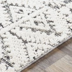 SURYA RAYNOR INDOOR-OUTDOOR RUG: GREY + WHITE