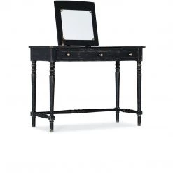 HOOKER RIFLESSO ANTIQUE BLACK VANITY DESK