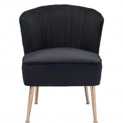 ZUO RIO PALM PRINT VELVET CHAIR: BLACK 10 ZUO RIO PALM PRINT VELVET CHAIR: BLACK