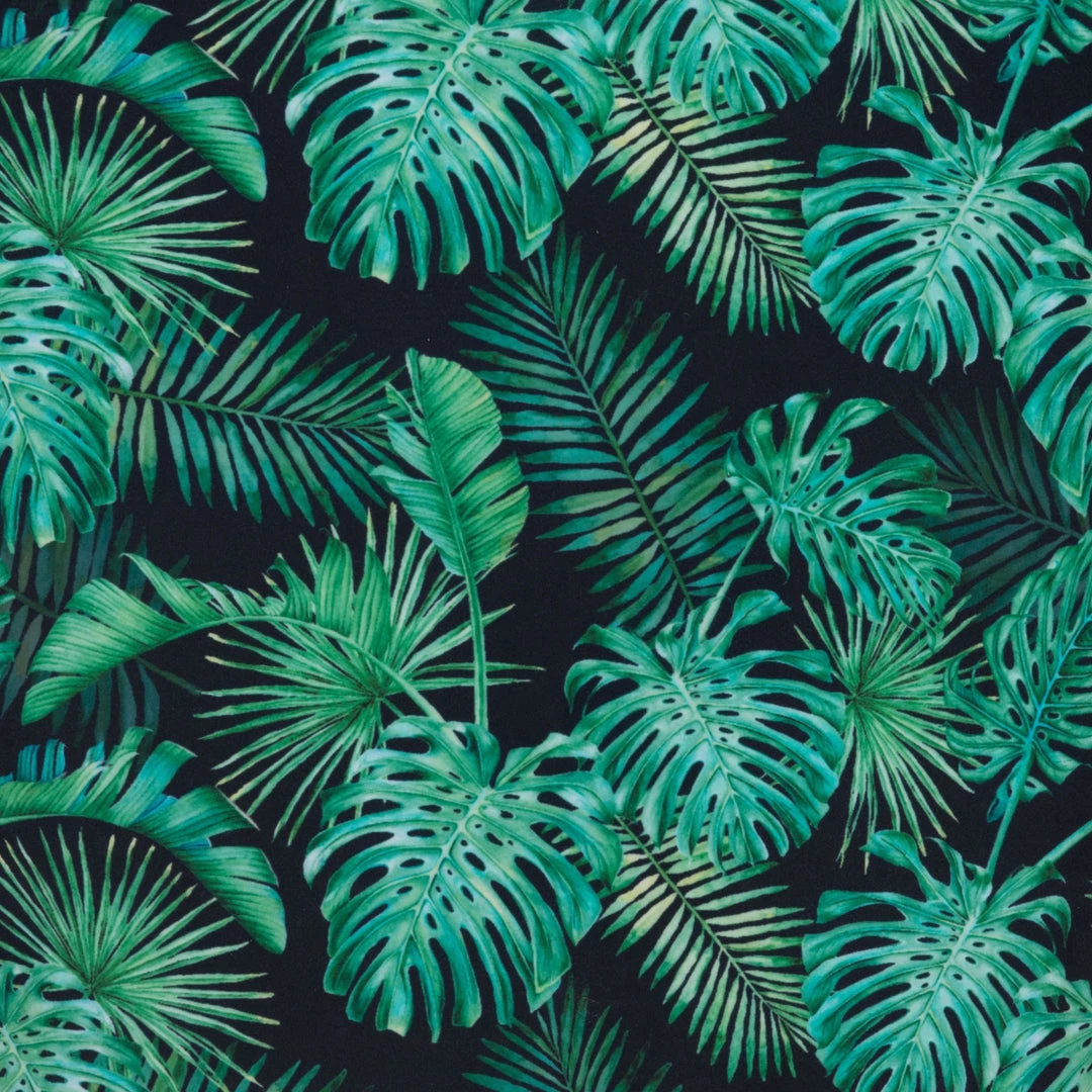 ZUO RIO PALM PRINT VELVET CHAIR: BLACK 6 ZUO RIO PALM PRINT VELVET CHAIR: BLACK