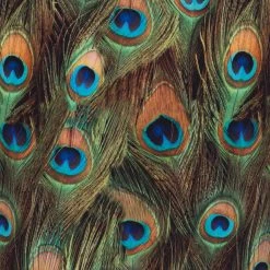 ZUO RIO PEACOCK PRINT VELVET CHAIR: GOLD Furniture