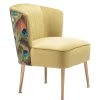 ZUO RIO PEACOCK PRINT VELVET CHAIR: GOLD Furniture