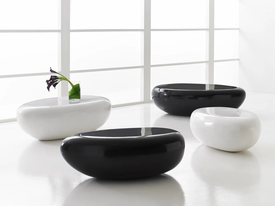 PHILLIPS COLLECTION RIVER STONE INDOOR-OUTDOOR COFFEE TABLE: WHITE 7 PHILLIPS COLLECTION RIVER STONE INDOOR-OUTDOOR COFFEE TABLE: WHITE