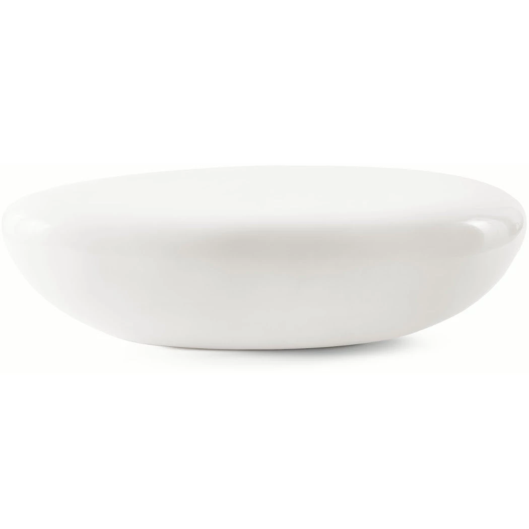 PHILLIPS COLLECTION RIVER STONE INDOOR-OUTDOOR COFFEE TABLE: WHITE 1 PHILLIPS COLLECTION RIVER STONE INDOOR-OUTDOOR COFFEE TABLE: WHITE