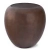PHILLIPS COLLECTION RIVER STONE END TABLE: BRONZE