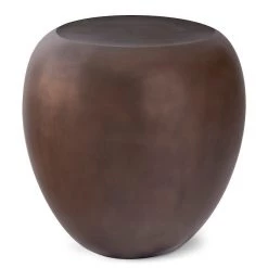 PHILLIPS COLLECTION RIVER STONE END TABLE: BRONZE