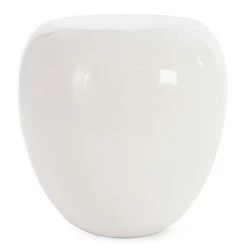 PHILLIPS COLLECTION Furniture RIVER STONE END TABLE: WHITE