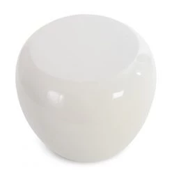 PHILLIPS COLLECTION Furniture RIVER STONE END TABLE: WHITE
