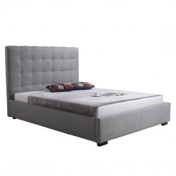 MOES LIAM STORAGE BED: GRAY LINEN