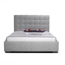MOES LIAM STORAGE BED: GRAY LINEN