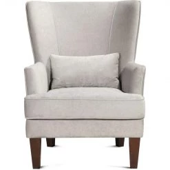 MOES Living Room PRINCE ARM CHAIR: GREY VELVET