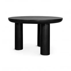 MOES ROCCA 51''RD BLACK CONCRETE DINING TABLE