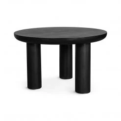 MOES ROCCA 51''RD BLACK CONCRETE DINING TABLE