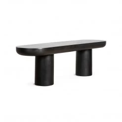 MOES ROCCA BLACK CONCRETE DINING BENCH