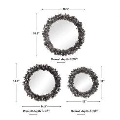 UTTERMOST ROCK CRYSTAL MIRRORS | SET OF 3