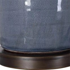 UTTERMOST Lighting RONA DISTRESSED SLATE BLUE CERAMIC TABLE LAMP