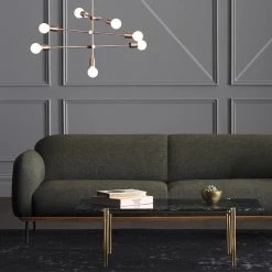 NUEVO ROONEY SOFA: HUNTER GREEN TWEED